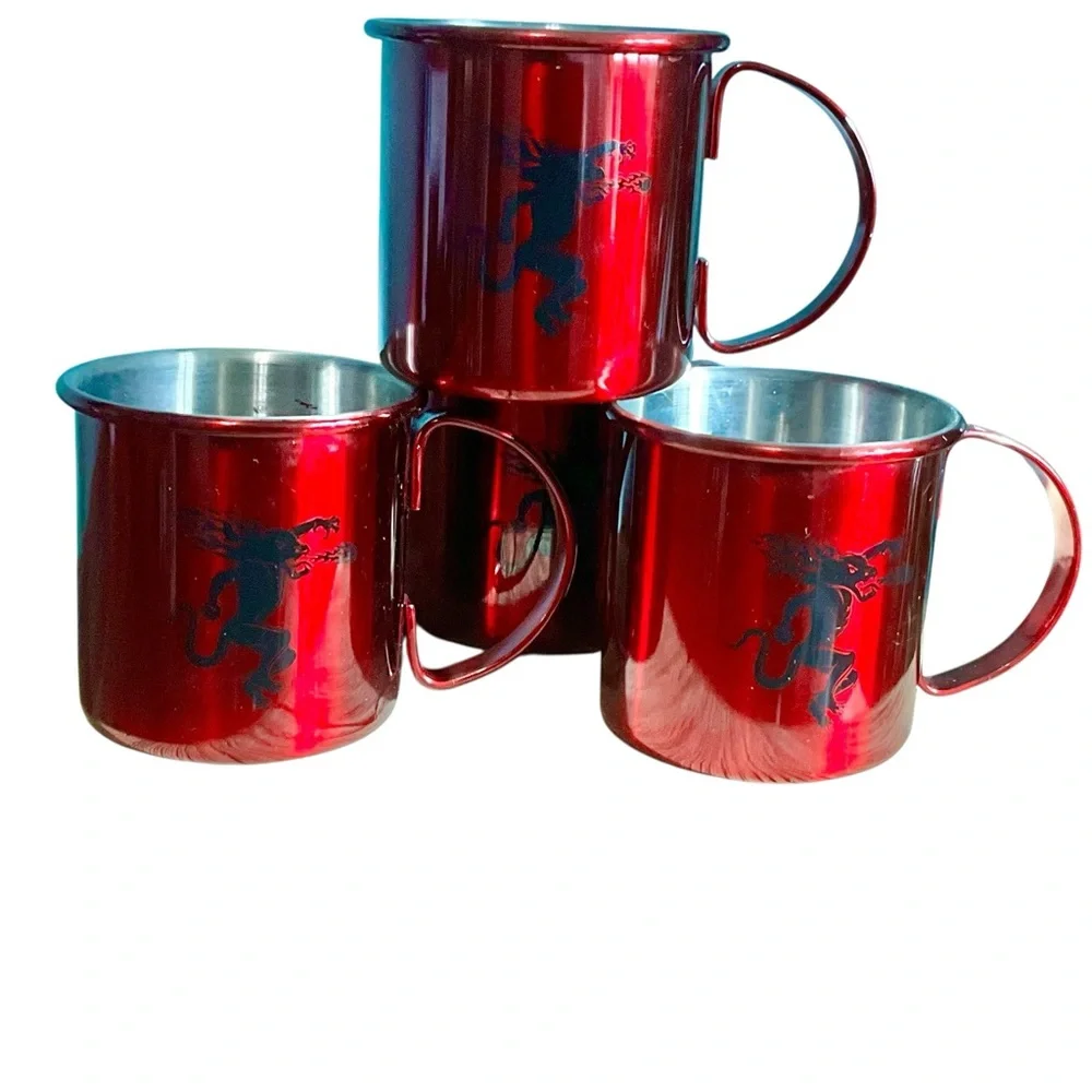 NWOT Fireball Logo Brand 4 Moscow Mule Cups